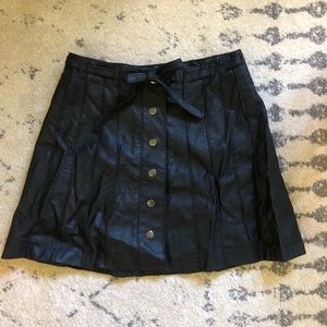 FREE PEOPLE LEATHER SKIRT